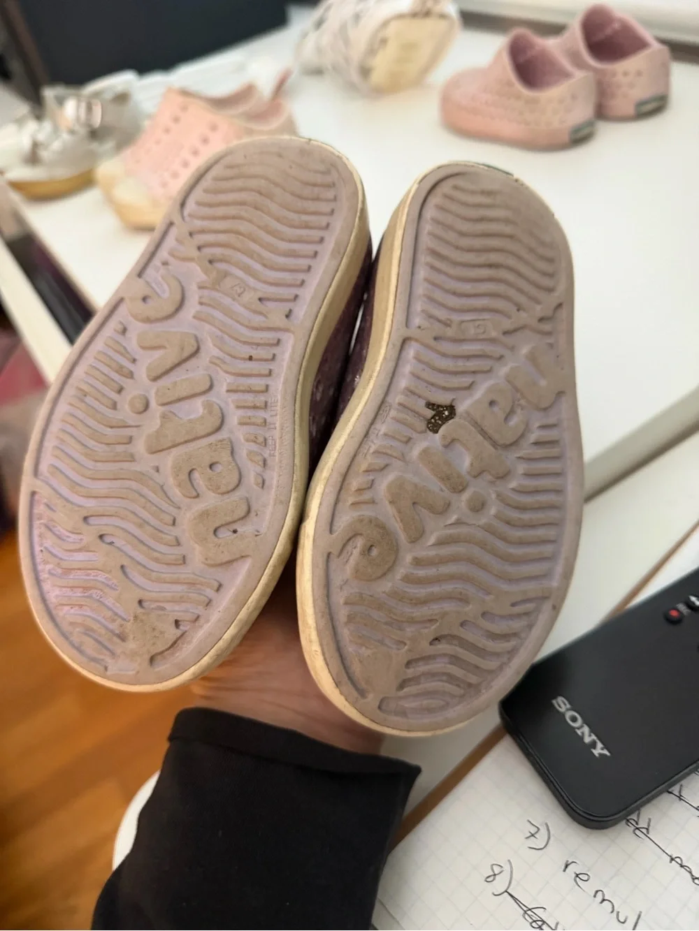 Natives - Glitter Slip-On Water-Friendly Shoes - Lavender
